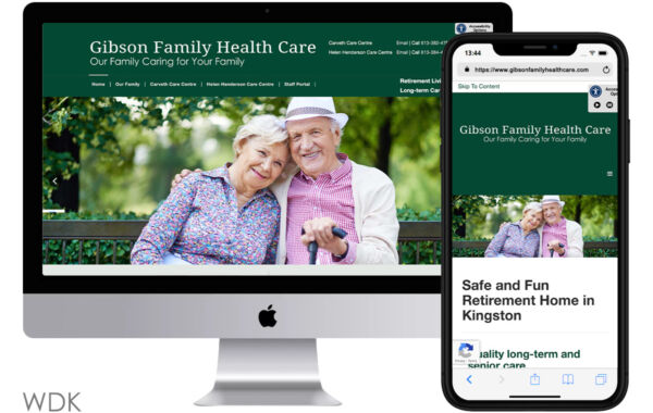 Gibson Family Health Care new portfolio website