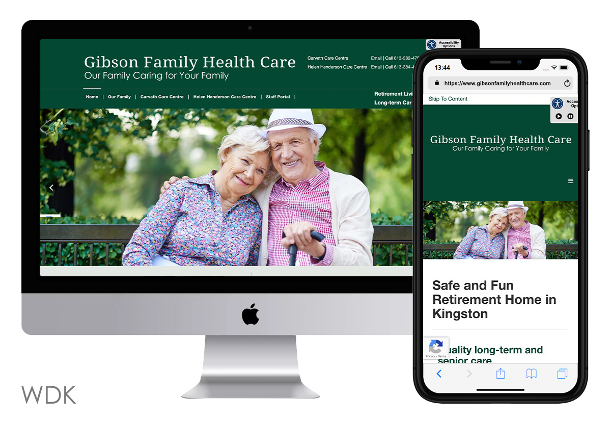 Gibson Family Health Care new portfolio website